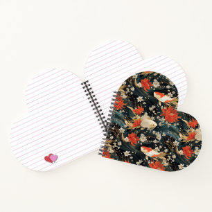Carnet Japonais Koi Poisson Motif