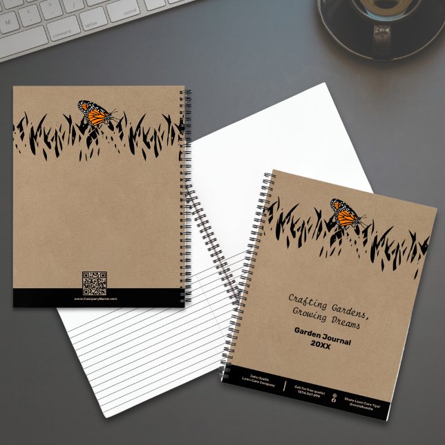 Carnet Jardin à papillon en silhouette de pelouse (Promotional Lawn Silhouette Butterfly Garden Notebook)