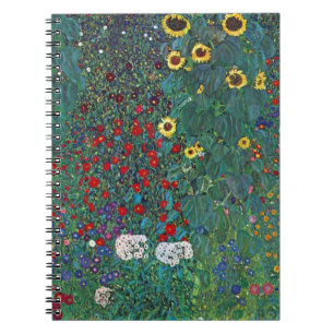 Carnet Jardin agricole avec tournesol par Klimt, Fleurs V