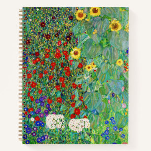 Carnet Jardin Agricole Gustav Klimt Avec Peinture De Fleu