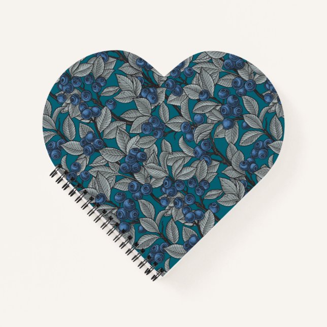 Carnet Jardin aux bleuets, bleu et gris (Devant)