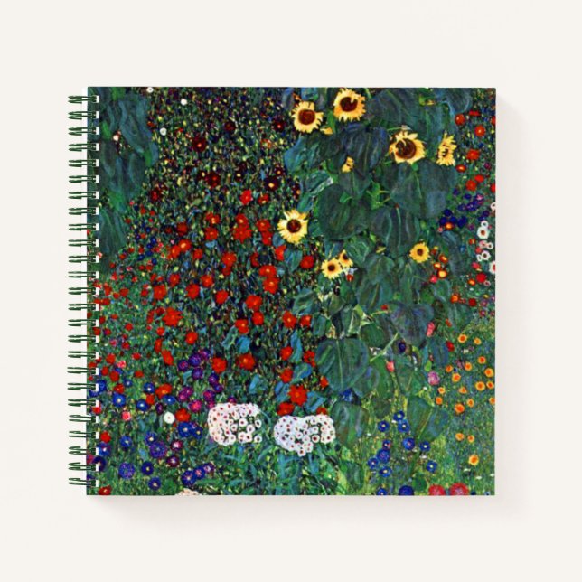 Carnet Jardin aux fleurs Gustav Klimt (Devant)