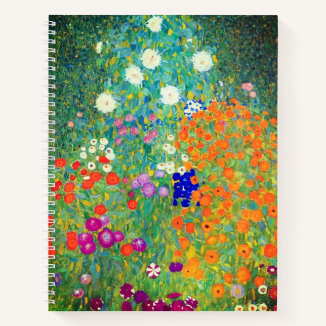 Carnet Jardin aux fleurs Gustav Klimt (Devant)