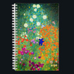 Carnet Jardin aux fleurs Gustav Klimt<br><div class="desc">Carnet avec la peinture à l’huile de Gustav Klimt Jardin aux fleurs (1906). Un beau jardin de fleurs violettes,  rouges,  blanches,  bleues et oranges. Un grand cadeau pour les amateurs d'art Art Nouveau et autrichien.</div>