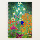 Carnet Jardin aux fleurs Gustav Klimt<br><div class="desc">Carnet avec la peinture à l’huile de Gustav Klimt Jardin aux fleurs (1906). Un beau jardin de fleurs violettes,  rouges,  blanches,  bleues et oranges. Un grand cadeau pour les amateurs d'art Art Nouveau et autrichien.</div>