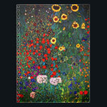 Carnet Jardin aux fleurs Gustav Klimt<br><div class="desc">Carnet avec peinture à l’huile de Gustav Klimt Jardin avec tournesols (1907). Un beau jardin de tournesols et de belles fleurs bleues,  rouges,  violettes,  roses et blanches. Un grand cadeau pour les amateurs d'art Art Nouveau et autrichien.</div>