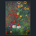 Carnet Jardin aux fleurs Gustav Klimt<br><div class="desc">Carnet avec peinture à l’huile de Gustav Klimt Jardin avec tournesols (1907). Un beau jardin de tournesols et de belles fleurs bleues,  rouges,  violettes,  roses et blanches. Un grand cadeau pour les amateurs d'art Art Nouveau et autrichien.</div>