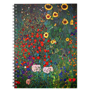 Carnet Jardin aux fleurs Gustav Klimt