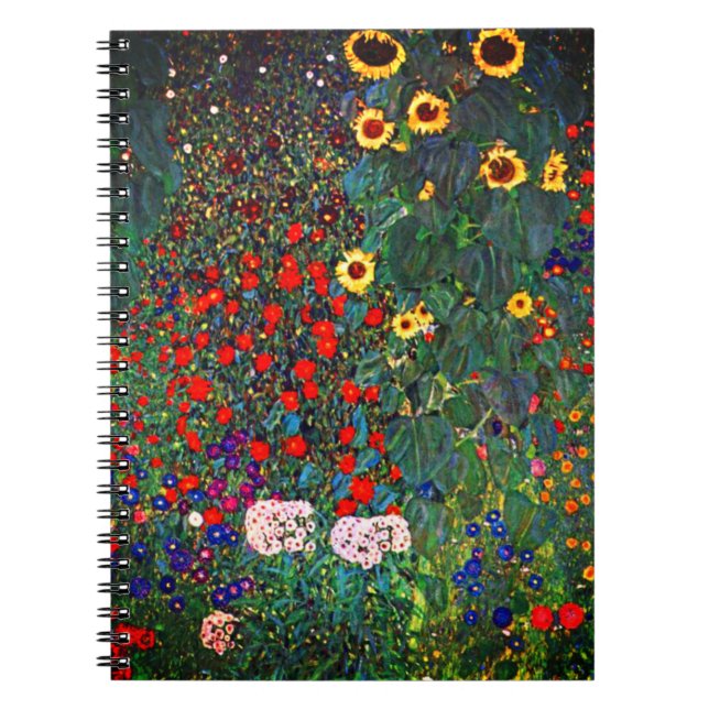 Carnet Jardin aux fleurs Gustav Klimt (Devant)