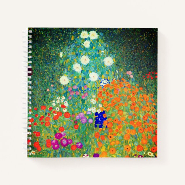 Carnet Jardin aux fleurs Gustav Klimt (Devant)