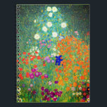 Carnet Jardin aux fleurs Gustav Klimt<br><div class="desc">Carnet avec la peinture à l’huile de Gustav Klimt Jardin aux fleurs (1906). Un beau jardin de fleurs violettes,  rouges,  blanches,  bleues et oranges. Un grand cadeau pour les amateurs d'art Art Nouveau et autrichien.</div>