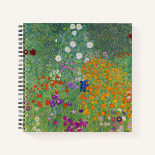 Carnet Jardin aux fleurs Gustav Klimt Art Vintage Art Nou