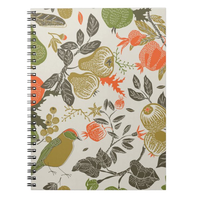 Carnet Jardin aux fruits d'oiseaux : sans couture (Devant)
