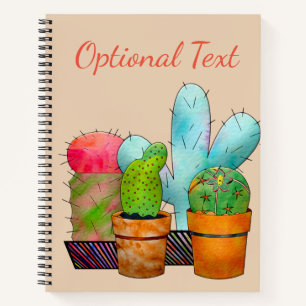 Carnet Jardin coloré de Cactus