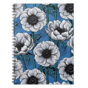 Carnet Jardin d'anémone blanc