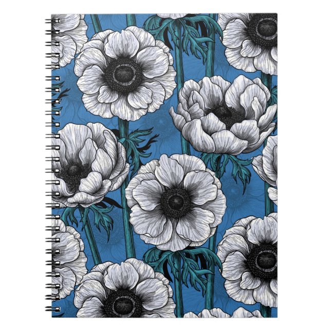 Carnet Jardin d'anémone blanc (Devant)