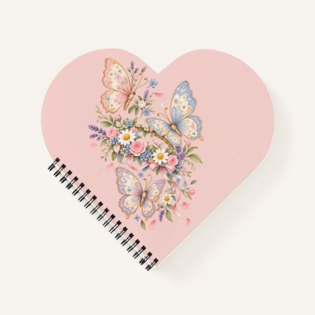 Carnet Jardin d'anniversaire papillon pastel (Devant)