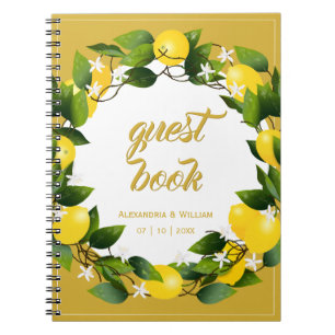 Carnet Jardin de couronnes de citron moderne Invité Mar