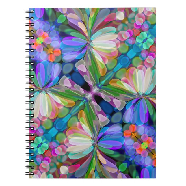 Carnet Jardin de Fleur sauvage de libellules Abstrait Flo (Devant)