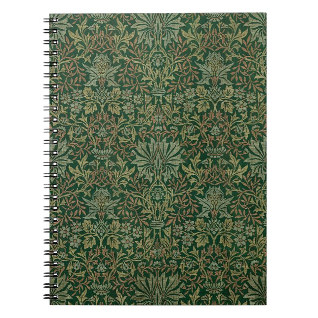 Carnet Jardin de fleurs de William Morris - Verts (Devant)