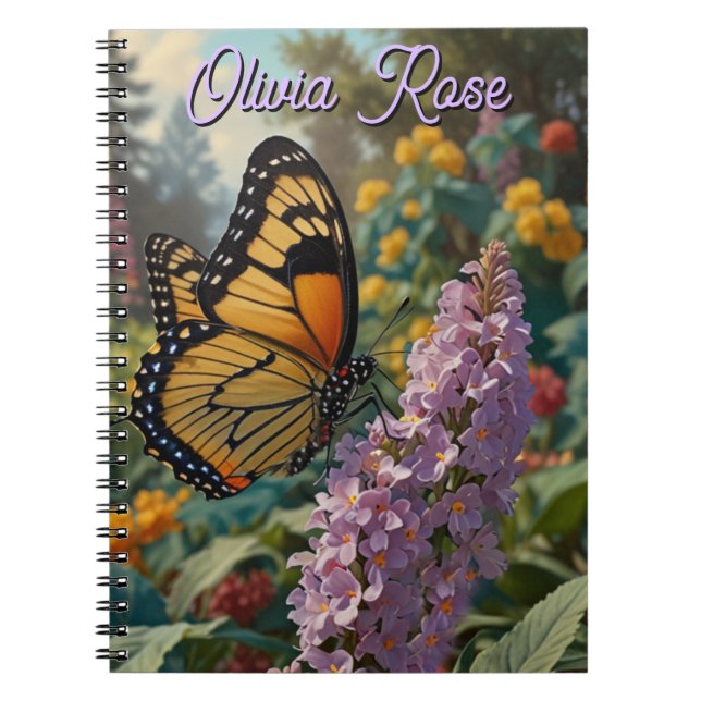 Carnet Jardin de fleurs sauvages pastel élégant avec papi (Devant)