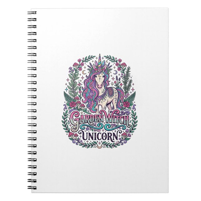 Carnet Jardin de licorne Sorcière de licorne Vêtements co (Devant)