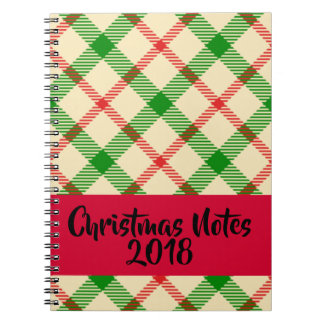 Carnet Jardin de Noël rouge et vert