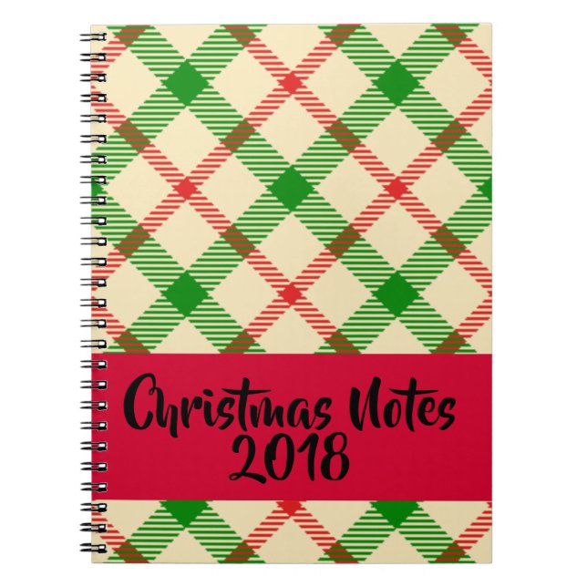 Carnet Jardin de Noël rouge et vert (Devant)