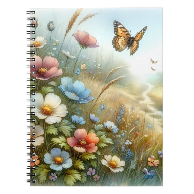 Carnet Jardin de papillons de la prairie fleurie (Devant)