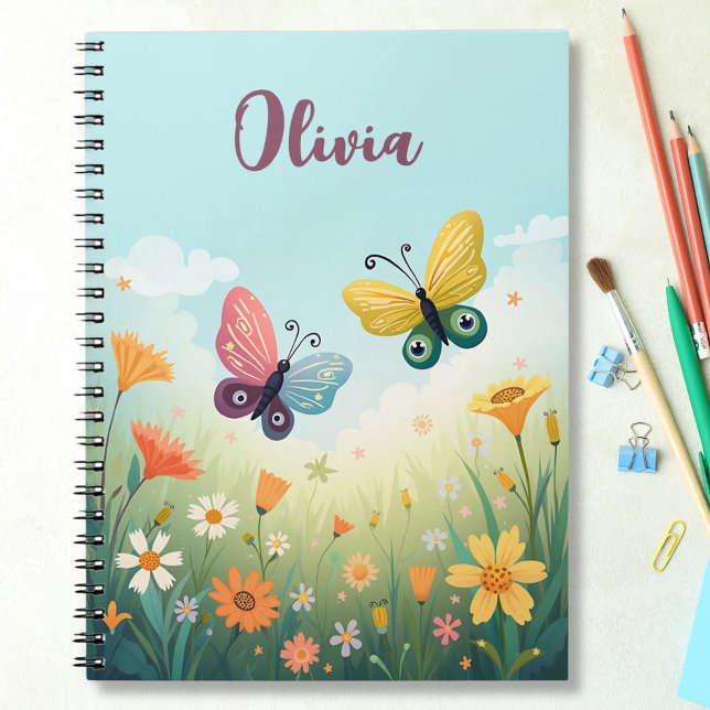 Carnet Jardin de papillons pastel fantaisiste (Créateur téléchargé)