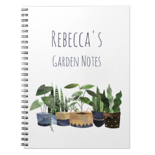 Carnet Jardin de plantes en pot et de cactus personnalisé