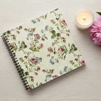 Carnet jardin de roses anciennes floral école 