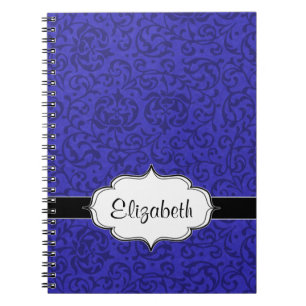 Carnet Jardin de Tudor Bleu Cobalt Damas florales