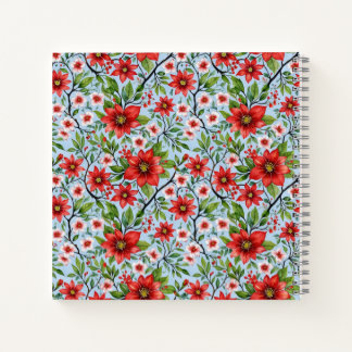 Carnet Jardin des fleurs rouges