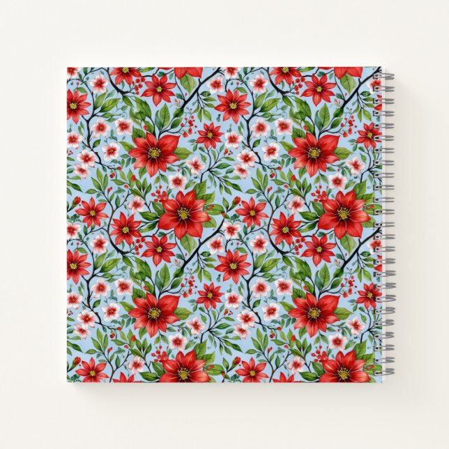 Carnet Jardin des fleurs rouges (Dos)