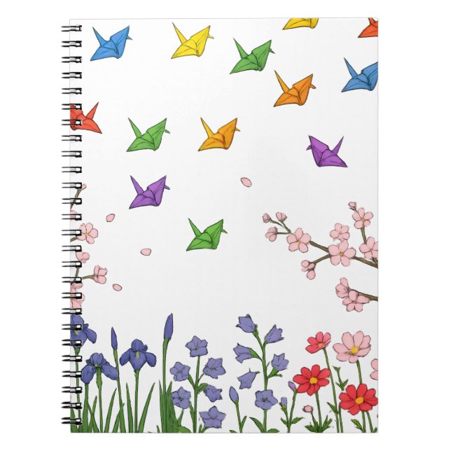 Carnet Jardin des grues en papier (Devant)