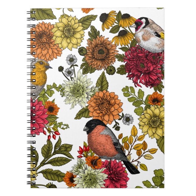 Carnet Jardin d'oiseaux et de fleurs 1 (Devant)