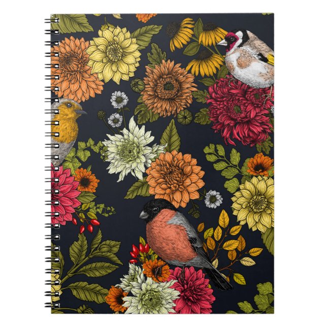 Carnet Jardin d'oiseaux et de fleurs 2 (Devant)