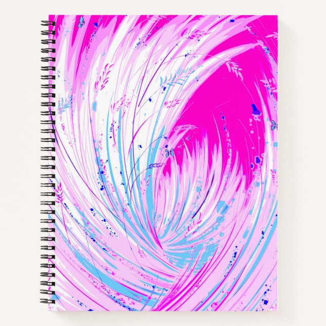 Carnet Jardin enchanté rose Abstrait (Devant)