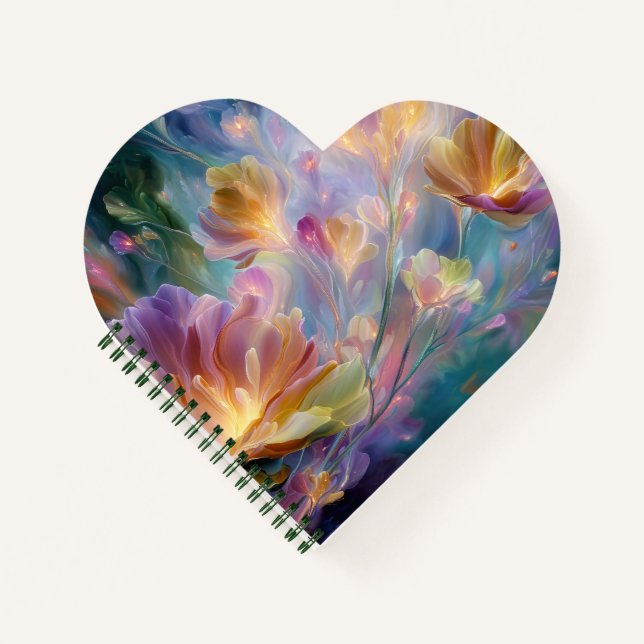Carnet Jardin floral abstrait et rêveur (Devant)