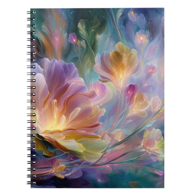Carnet Jardin floral abstrait et rêveur (Devant)