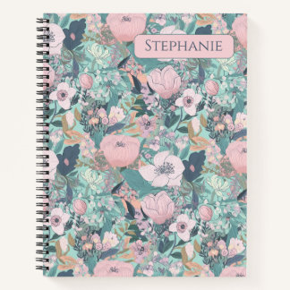 Carnet Jardin Floral Pastel Rose
