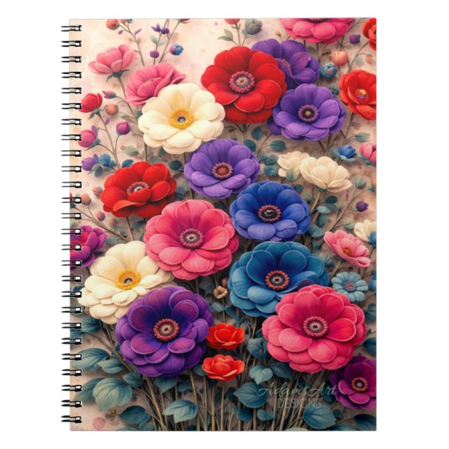 Carnet Jardin Floral Vibrant (Devant)