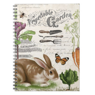 Carnet Jardin français Vintage moderne Rabbit