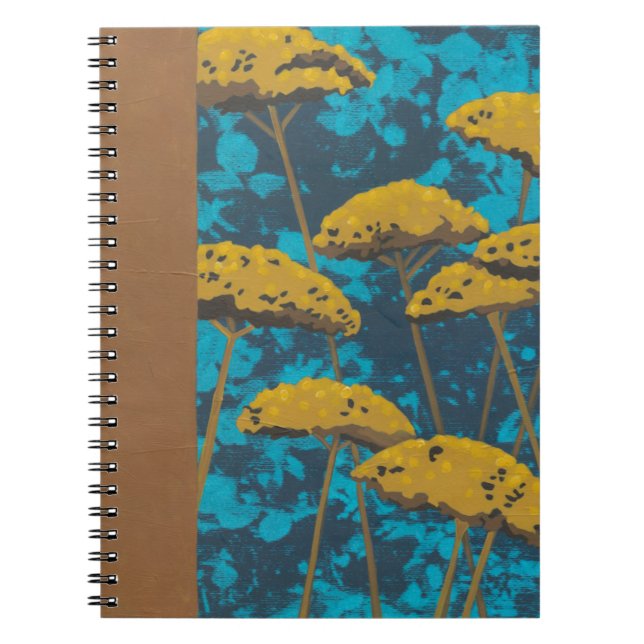 Carnet Jardin Golden Yarrow avec Arrière - plan bleu (Devant)