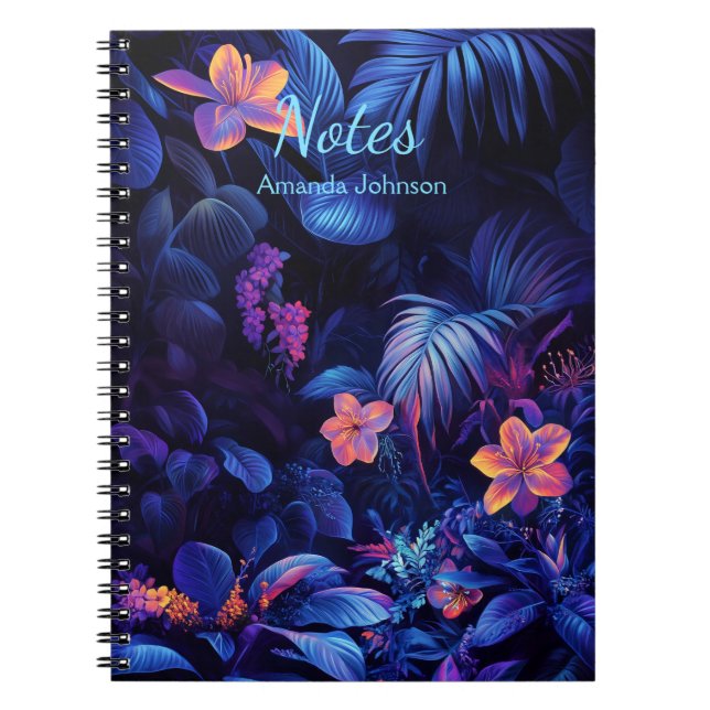 Carnet Jardin nocturne tropical (Devant)