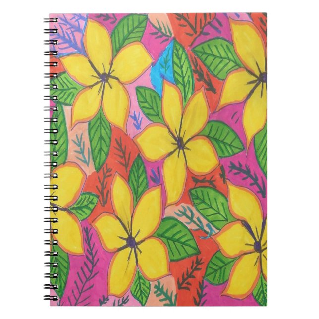 Carnet Jardin Plumeria Jaune (Devant)