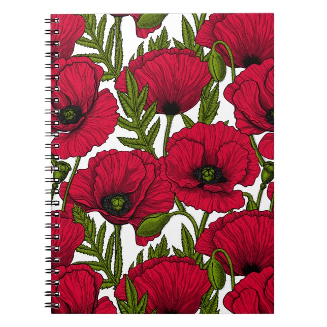 Carnet Jardin Red Poppy 2 (Devant)
