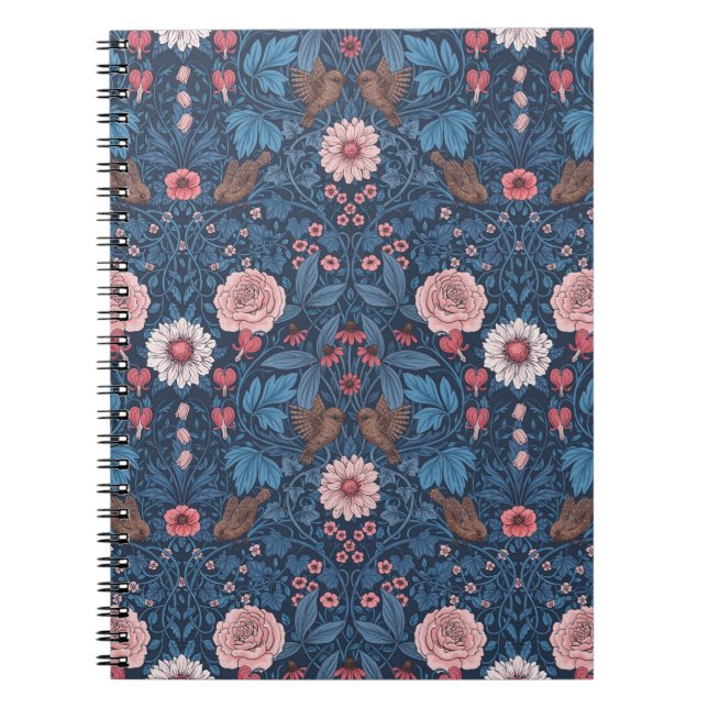 Carnet Jardin sauvage en bleu (Devant)