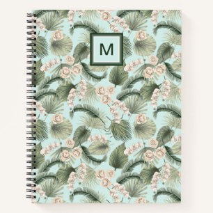 Carnet Jardin tropical Motif orchidée et palmier